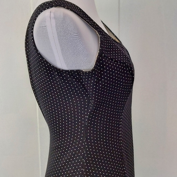 Vtg 40s‎ 50s Bradley Black White Polka Dot  Boy Leg Low Back One Piece Swimsuit - Picture 11 of 16